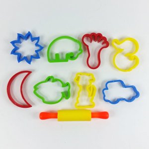 Play-Dough Oyun Hamuru Kalıbı 9'Lu Set Su Bazlı Zararlı Madde İçermez İz Bırakmaz Türk Malı
