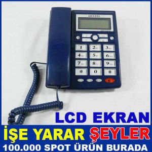 LCD EKRAN ÇALAR SAATLİ KABLOLU SABİT TELEFON