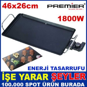 PREMIER 1800W YANMAZ YAPIŞMAZ ELEKTRİKLİ IZGARA