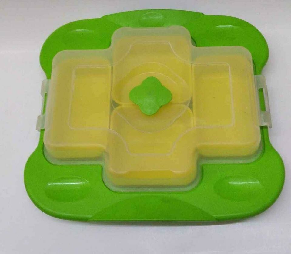 Plastik 4 Tabaklı Kahvaltı Seti