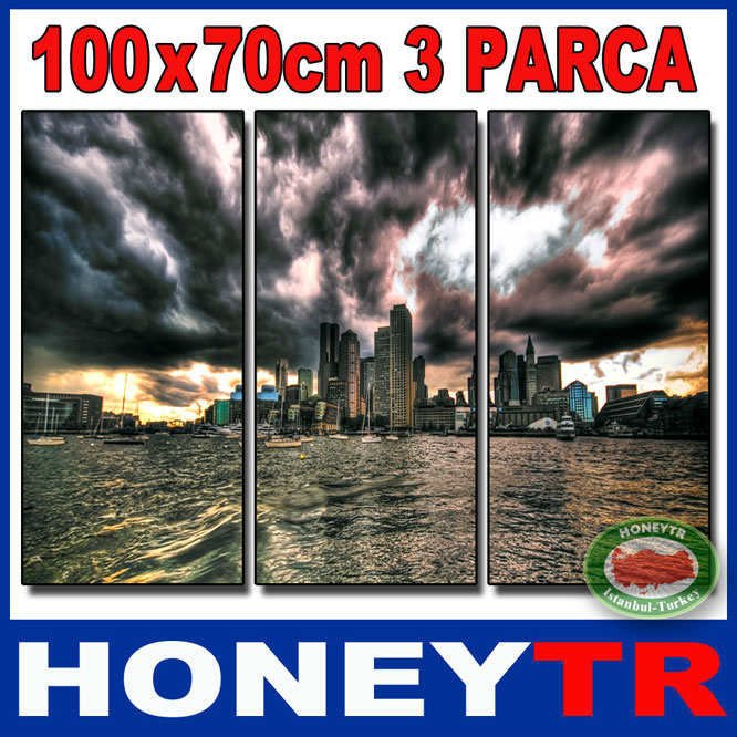 100x70cm 3PARÇALI CANVAS TABLO PASTEL EVULATİON2