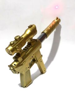 34cm Uzunluğunda Boncuklu Tekli ve Lazerli Tec-9 Altın ve Gümüş Renginde