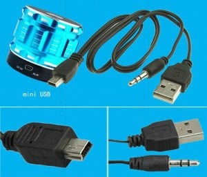 Bluetooth speaker,mp3 için 5pin Mini USB ile 3.5mm AUX jak /Erkek USB 2 in 1 şarj ve ses kablosu
