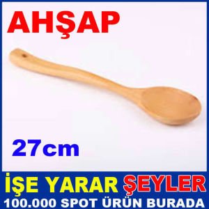 DAYANIKLI  27 CM BAMBU YEMEK KAŞIĞI AHŞAP KAŞIK