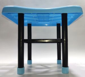 Gökyüzü Mavi Kare Duşakabin Banyo Taburesi Sağlam Plastik 100kg Taşır Iş+ev Piknikte Kullanıma Uyar