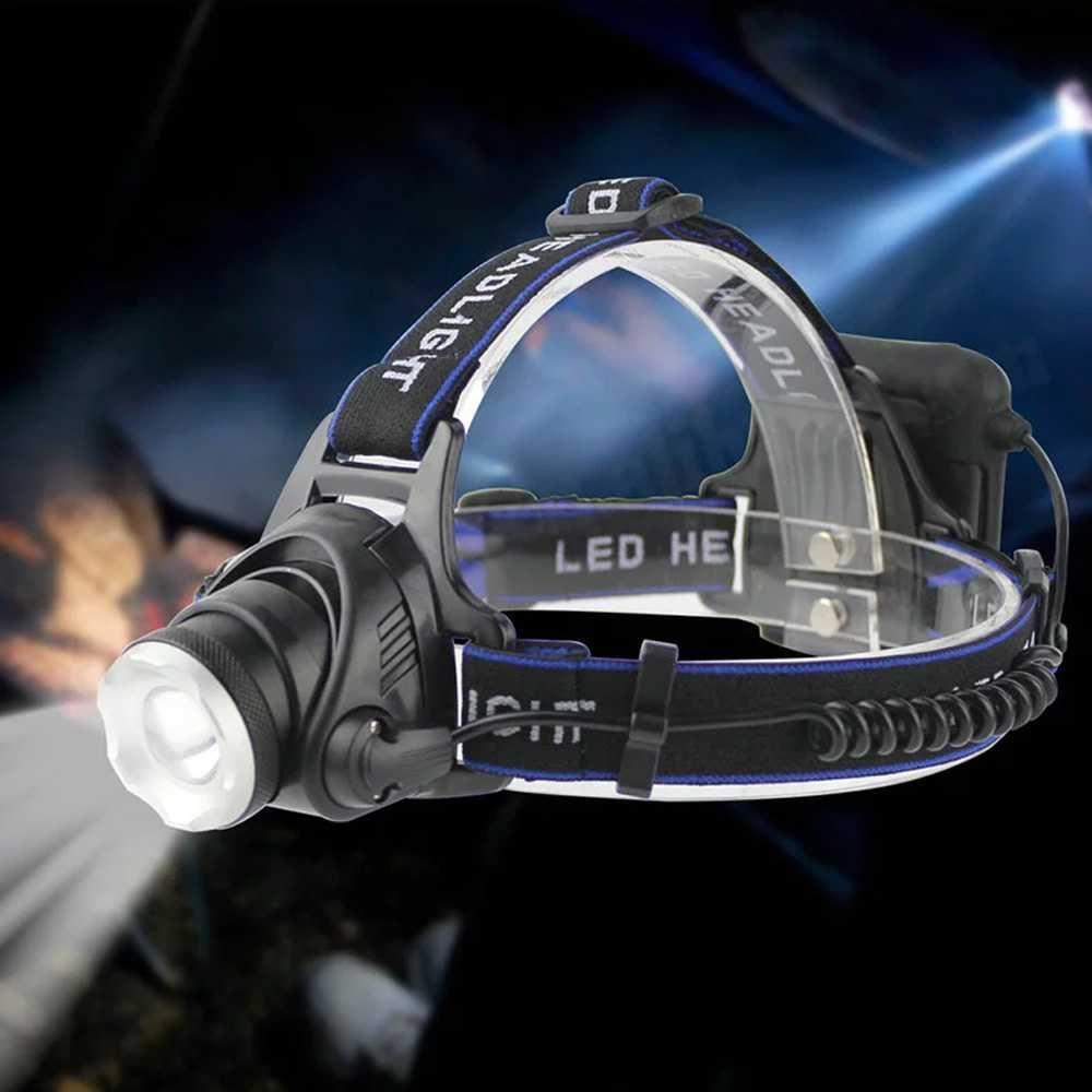 Hareketli başlıklı ön ve arka ışıklı zoomlu şarjlı kafa lambası