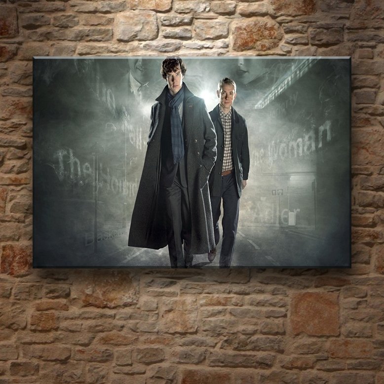 SHERLOCK SİSLİ GİZEM 7 değişen ölçü ORİJİNAL KANVAS TABLO