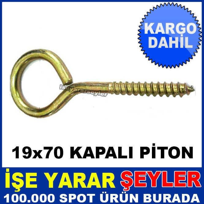 10AD PASLANMAZ ÇELİK 19x70 KAPALI KANCA PİTON KD