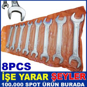 PASLANMAZ KROM KAPLAMA  8'Lİ TAMİR ANAHTAR SETİ