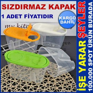 SAFİR 1LT GÜVENLİ KAPAKLI ERZAK SAKLAMA KABI KD