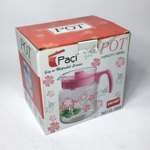 Çay Kahve ve Meşrubat Servisi İçin Çay Potu 1.3 lt Kapasiteli Desenli Dekoratif Çay Potu