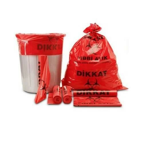 Tıbbi Atık Poşeti Jumbo Boy 80x110cm 800 gr - Tıbbi Çöp Torbası