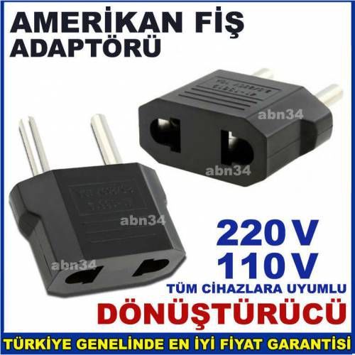 Topraksız Düz Fişlerin Topraklı Prize Uyum Adaptörü Amerikan Fiş Dönüştürücü Adaptör Konnektör -2