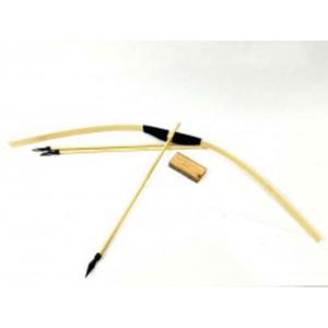  60cm Ahşap Oyuncak Ok-Yay Seti Güvenli Plastik Ok Uçlu Sadaklı 3 Adet Ok ve Yay