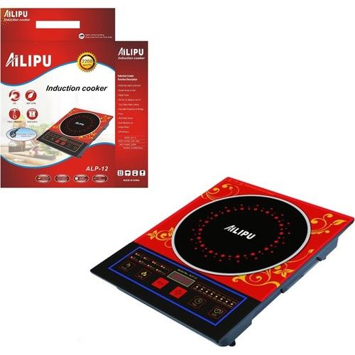 Ailipu Alp-12 2200 W Elektrikli İnduction Cam Ocak Tasarruflu Fanlı Dijital Dokunmatik Tuş Kontrol