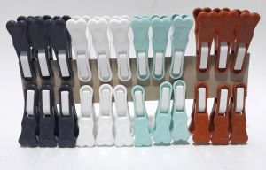 Kırılmaz Paslanmaz Pratik 24'lü Rengarenk Yaysız Kalpli Mandallar