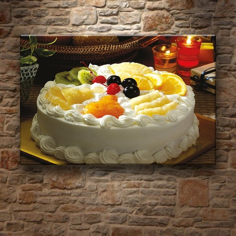 KREMALI PASTA 7 değişen ölçü ORİJİNAL KANVAS TABLO