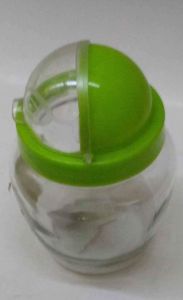 Cam Şeker ,Tuz Koyma Kabı Plastik Kaşıklı