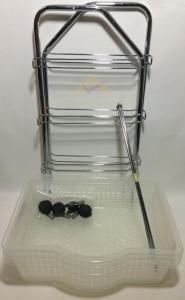 3'LÜ PLASTİK ÇIKARTILIP TAKİNABİLMELİ RAFLI ÖZEL HAMMADDEEN MAMÜL KIRILMAZ SEBZELİK