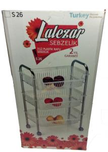 3'LÜ PLASTİK ÇIKARTILIP TAKİNABİLMELİ RAFLI ÖZEL HAMMADDEEN MAMÜL KIRILMAZ SEBZELİK