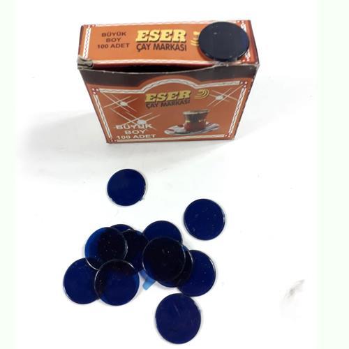 100 adet büyük boy 2.5 cm plastik çay markası pürüzsüz yüzey