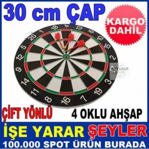 30cm Çift Yönlü Profesyonel Ahşap Dart Seti