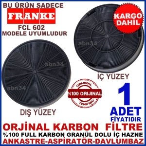 FRANKE FCL 602 MODEL ANKASTRE DAVLUMBAZ GRANÜL KARBONLU FİLTRE