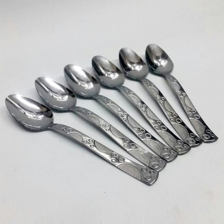 6 Adet Sunset Model Paslanmaz Çelik Rostfrei Tatlı Kaşığı Seti