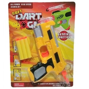3 ADET DART DAHİL OYUNCAK DART TABANCASI 17x12cm