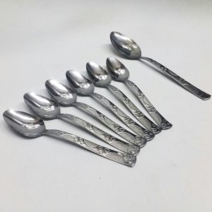 6 Adet Sunset Model Paslanmaz Çelik Rostfrei Tatlı Kaşığı Seti