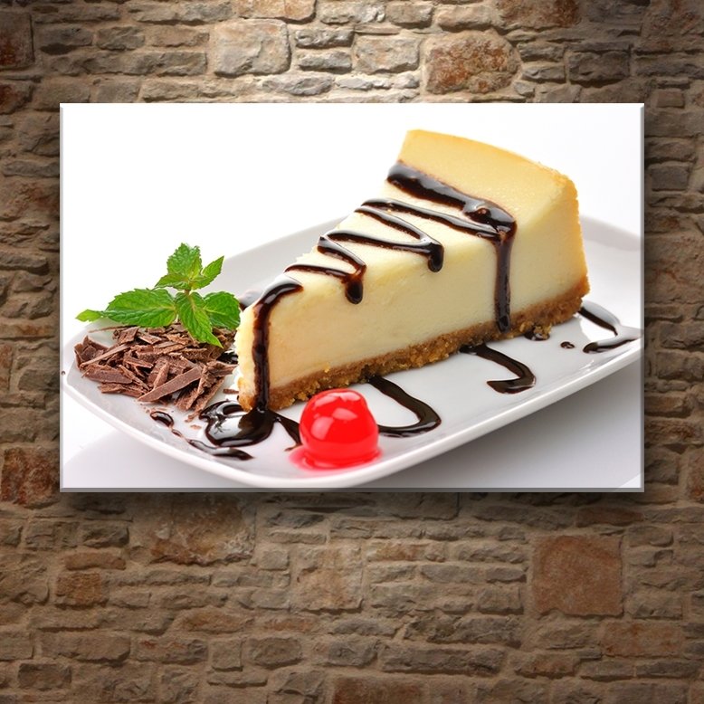 KREMALI CHEESCAKE 7 değişen ölçü ORİJİNAL KANVAS TABLO