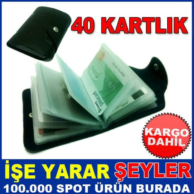 SÜPER DERİDEN İMAL 40 KARTLIK KREDİ KART CÜZDANI