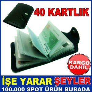 SÜPER DERİDEN İMAL 40 KARTLIK KREDİ KART CÜZDANI