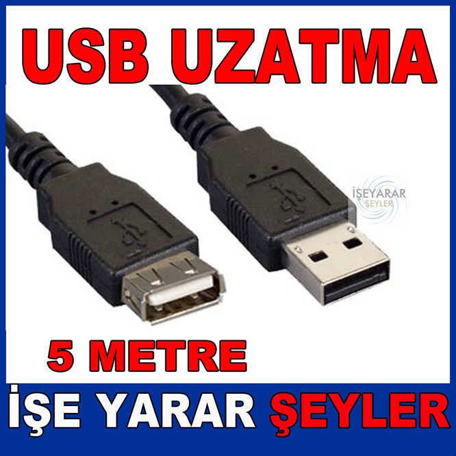 USB UZATMA KABLOSU ERKEK - DİŞİ 5 METRE