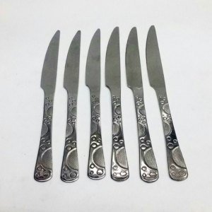 6 Adet Sunset Model Paslanmaz Çelik Rostfrei Yemek Bıçağı Seti