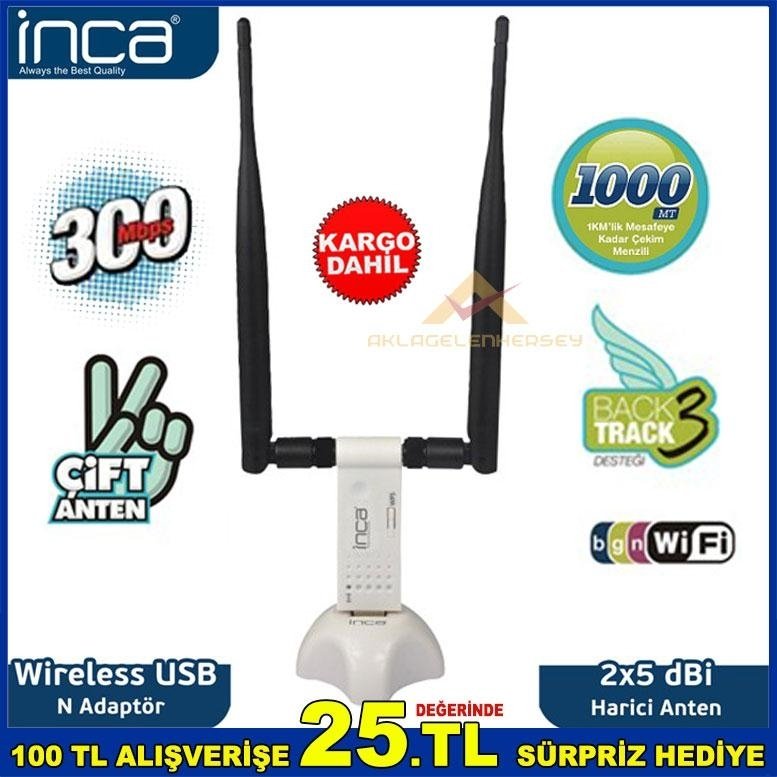 1km MENZİLLİ ÇİFT ANTEN 300Mbps WİRELESS ADAPTÖR