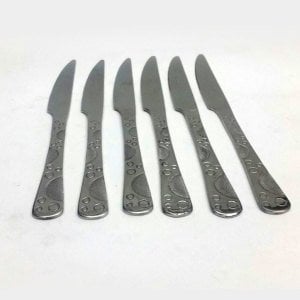 6 Adet Sunset Model Paslanmaz Çelik Rostfrei Yemek Bıçağı Seti