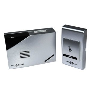 Metalik Gümüş Gri Uzaktan Kumandalı Kapı Zili 24 Melodi ile 100 metre Mesafede Çekim Gücü