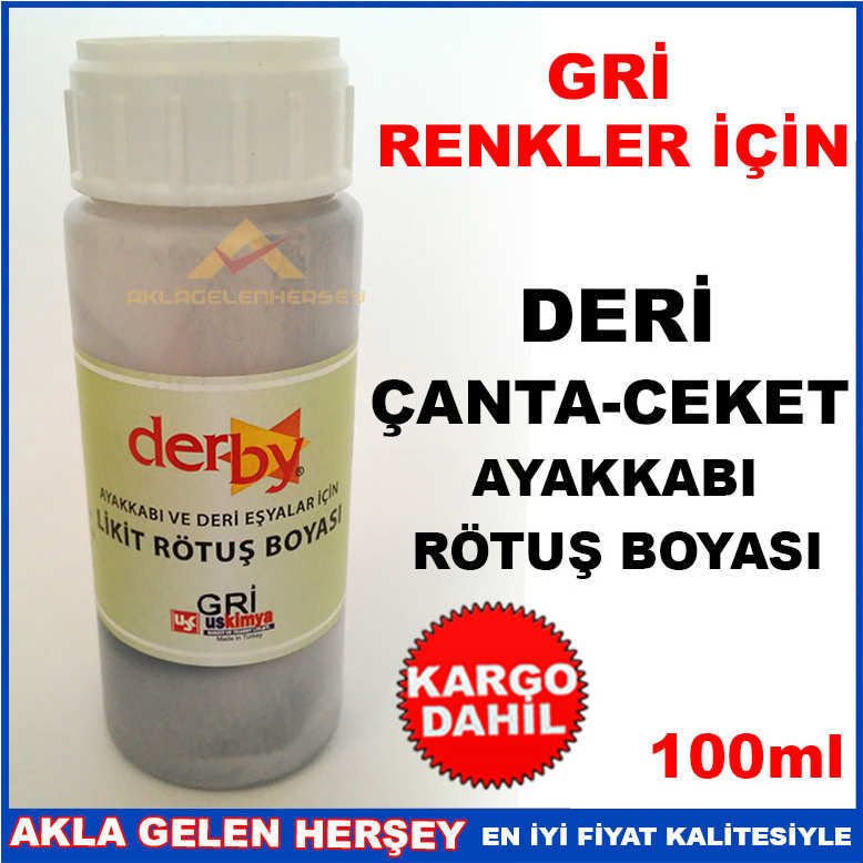 GRİ RENK DERİ ÇANTA CEKET AYAKKABI RÖTUŞ BOYASI -2
