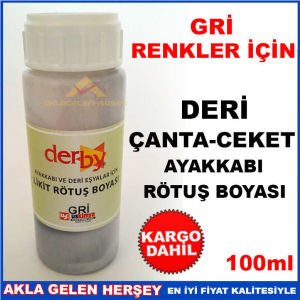 GRİ RENK DERİ ÇANTA CEKET AYAKKABI RÖTUŞ BOYASI -2