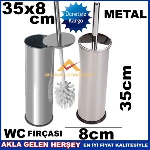 Kargo Dahil 35x8 cm METAL LÜX TUVALET KLOZET WC FIRÇASI