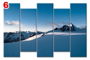 KIS KARLI TEPELER 7 STİL 5 PARÇALI KANVAS TABLO