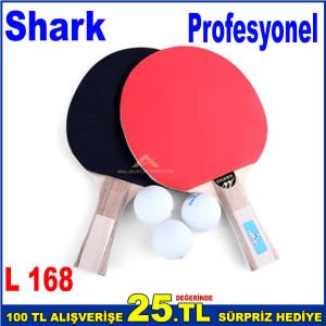 Profesyonel Vogue Classıc Seri Shark Ahşap Raket Seti 3 Adet Pinpon Toplu Masa Tenisi Raketi-1