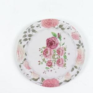 Cam Konserve Kapağı Silikon Contalı 3 adet 8.5cm çiçek desenli konserve kavanoz kapağı