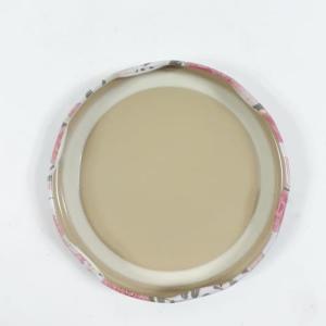 Cam Konserve Kapağı Silikon Contalı 3 adet 8.5cm çiçek desenli konserve kavanoz kapağı