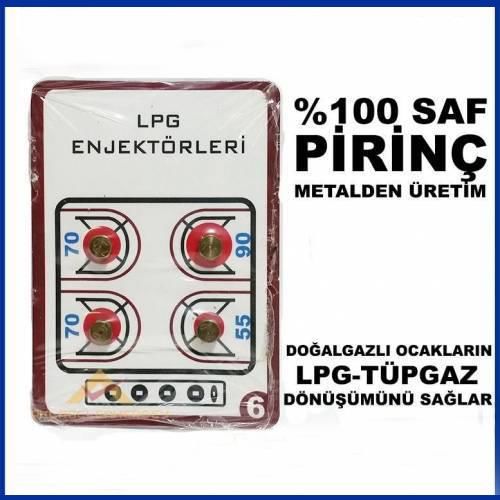 Tüm Doğalgazlı Ocakları Lpg Tüpgazlı Ocağa Dönüştüren 4lü Set Meme Enjektörleri