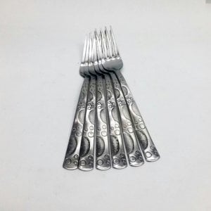 6 Adet Sunset Model Paslanmaz Çelik Rostfrei Yemek Çatalı Seti