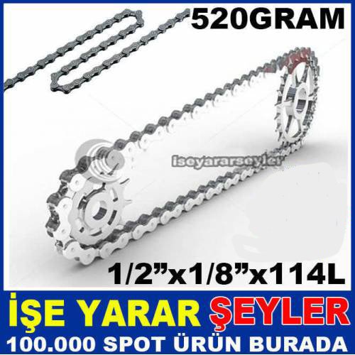 1/2x1/8'' 520 Gram 114 Bakla Bisiklet Zinciri Kd