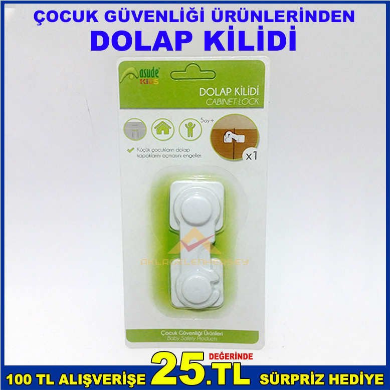 ÇOCUK GÜVENLİĞİ ÜRÜNLERİNDEN DOLAP KAPAKLARI İÇİN DOLAP KİLİDİ