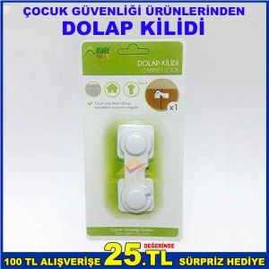 ÇOCUK GÜVENLİĞİ ÜRÜNLERİNDEN DOLAP KAPAKLARI İÇİN DOLAP KİLİDİ